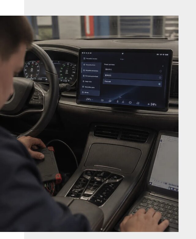 Русификация автомобиля BYD HAN для эксплуатации в Юрге